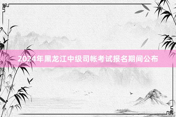 2024年黑龙江中级司帐考试报名期间公布
