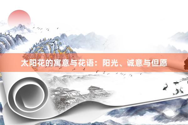 太阳花的寓意与花语：阳光、诚意与但愿